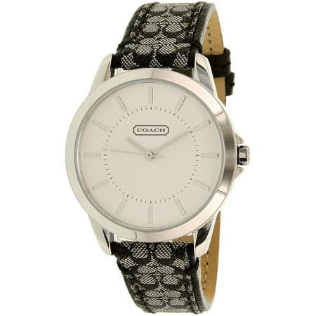 Coach Women's 14501524 Silver Leather Quartz Fashion Watch