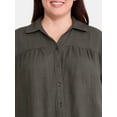 thumbnail image 5 of Terra & Sky Women's Plus Size Camp Shirt, 0X-5X, 5 of 5