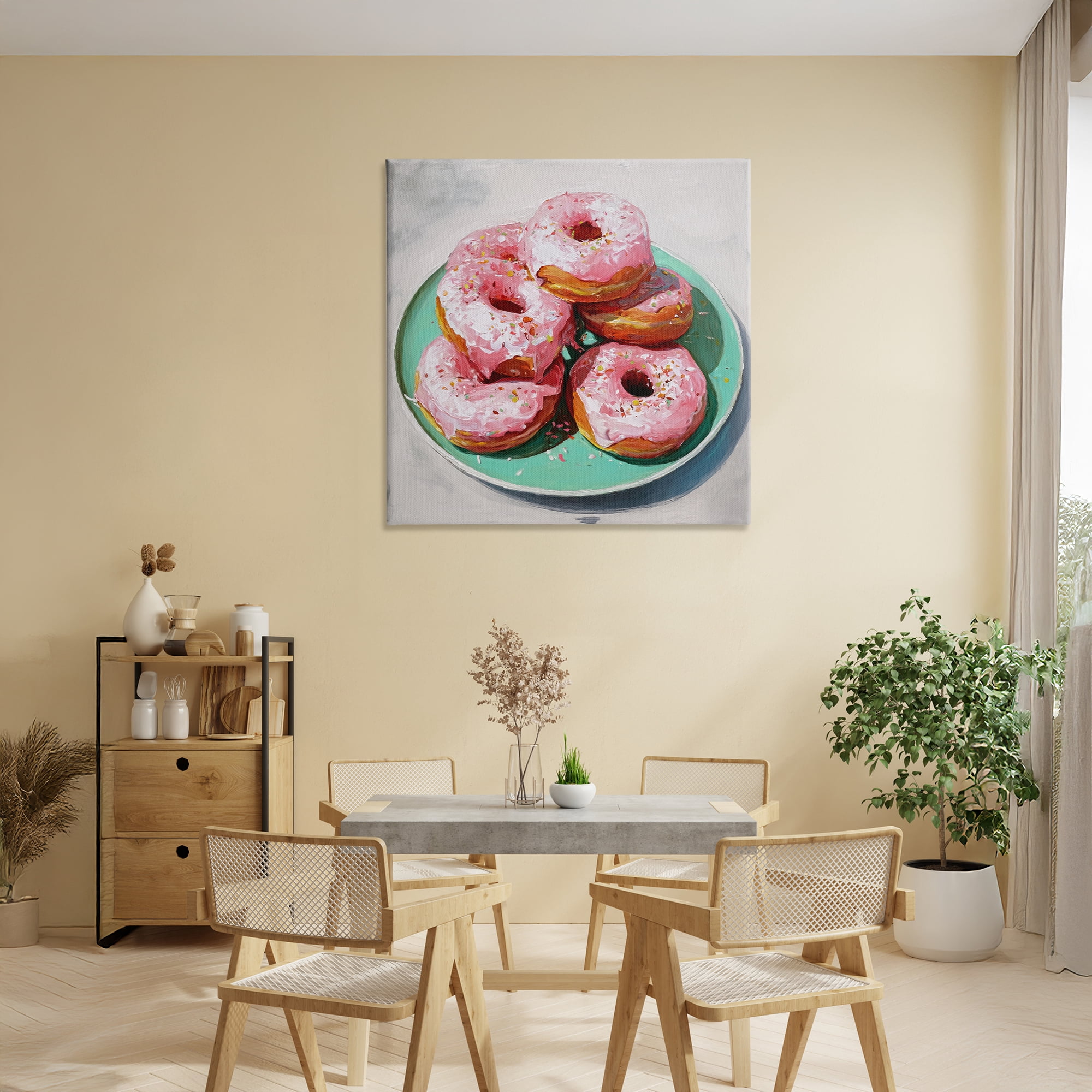 Stupell Industries Pink Frosted Donuts Canvas Wall Art, design by Tina LeCour