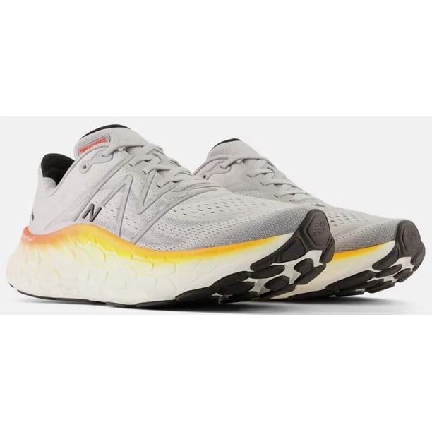 Size 13 - New Balance Fresh Foam X More v4 Aluminum Grey Hot Marigold