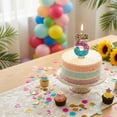 thumbnail image 5 of Number 5 Glitter Birthday Candle with Crown, 5Th Birthday Cake Topper for Birthday Party, Pastel Pink Teal Gold Party Decoration, 5 of 5