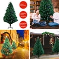 thumbnail image 4 of Hengu 6ft Pre-Lit Fiber Optic Artificial Christmas Tree with Multicolor LED Lights, Metal Stand, 4 of 9