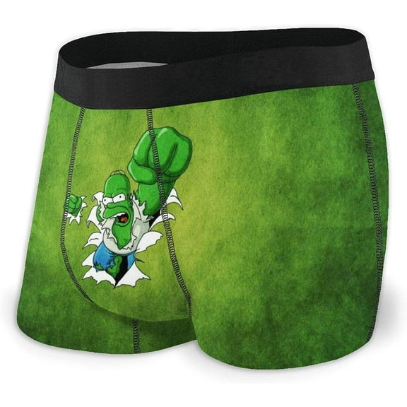 Simpsons Men's Boxer Shorts Soft Stretch Boxer Shorts Comfort Soft Stretch Underwear Trunks with Bulge Pouch for Men Boys