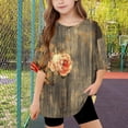 thumbnail image 5 of Virmaxy (5-15 Years) Boys Girls Fashion Casual Shirt Teenagers Solid Color Short Sleeve Round Neck Top Summer Loose Casual Trendy Pullover Shirt Multicolor-30 5 Years, 5 of 8
