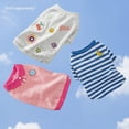 thumbnail image 4 of Oodles Blue Striped Banana Knit Spring Dog T-Shirt, Small, 4 of 7
