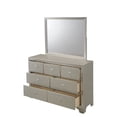 thumbnail image 4 of Ortensia Champagne LED Upholstered Panel Bedroom Set Special Full 4 Piece: Bed, Dresser, Mirror, NightStand, 4 of 13