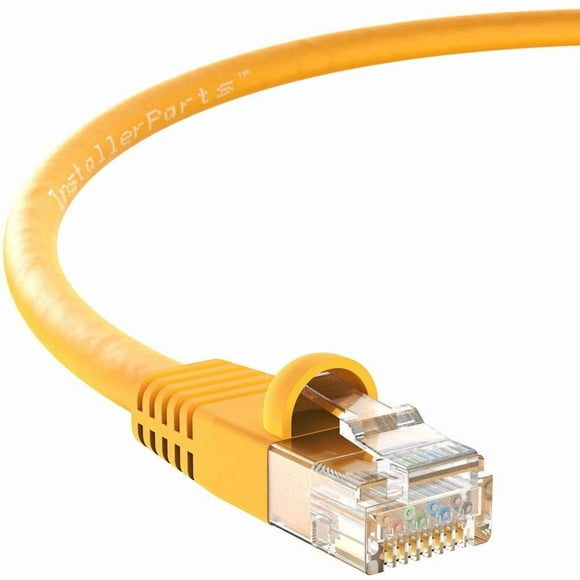 Cable Ethernet InstallerParts CAT6 con arranque UTP de 0,6 m, amarillo, paquete de 10