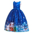 thumbnail image 3 of LNMQLPDBS Little Girl Christmas Dress 6t Christmas Christmas for Girls Green Velvet Dress Dresses for Teens Girls 14-16 Toddler Girls Thanksgiving, Sky Blue 6-7 Years, 3 of 8