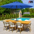 thumbnail image 3 of ABCCANOPY 10ft Outdoor Market Hand Push Patio Umbrella,12+Colors, Blue, 3 of 8