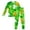 Light Green, variant on HNMKIU Girls 2 Piece Outfits Sets Children's Long Sleeve St. Patrick's Day Cartoon Print Homewear Top Pants Suit Casual Wear