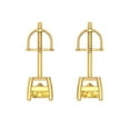 thumbnail image 4 of Clara Pucci 1Ct Yellow Emerald Cut VVS1 Screw Back Stud 18k Solid hypoallergenic Gold Designer Earrings For April, 4 of 7