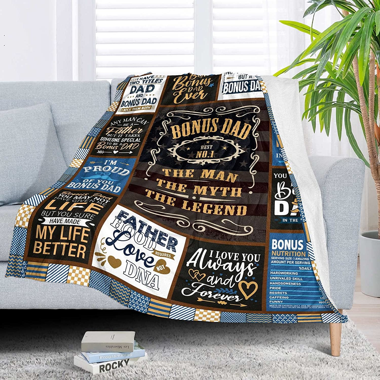 PaPa Geschenkdecke Von Den Enkeln | 127x152 Cm, Anti-Pilling-Flanell | Weich & Wärmend – Perfekt Für Geburtstag, Vatertag