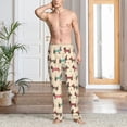 thumbnail image 2 of Gukieu Dachshund Dog Puppy Print Men's Home Trousers, Elastic Drawstring Home Pajamas Clothing Suitable for Adult Men-3X-Large, 2 of 6