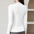 thumbnail image 5 of biudgviw Pajama Tops for Women Modal Crew Neck Long Sleeve Sleep Shirts Built in Bra Ultra Soft Slim Fit Lounge Tops Blouses, 5 of 6