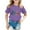 Purple, variant on Little Kid Children's Casual Fashion Graduation Season Printed Round Neck Short Sleeved T Shirt Girls Oatmeal Top Girls Tops Age 5 Size 6 Tops for under Shirt( 3 13 Years Old) 4-5 Years Orange