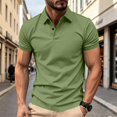 thumbnail image 5 of Men's Polo Shirts Short Sleeve Casual Polo T-Shirt Slim Fit Golf Shirts Green S, 5 of 7