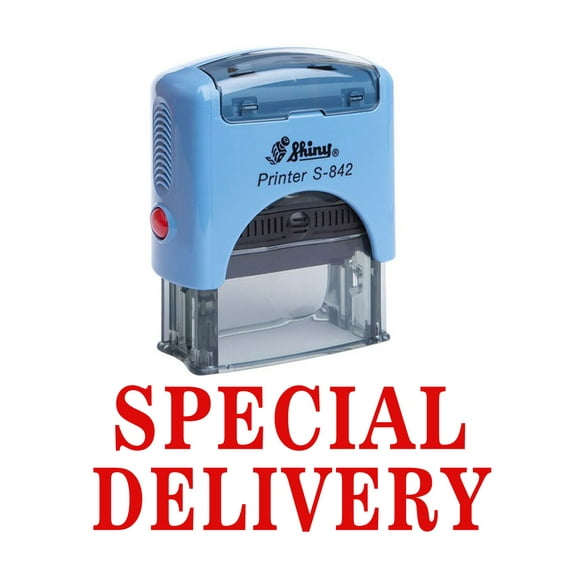 SPECIAL DELIVERY Self Inking Rubber Stamp Custom Shiny Office Stationary Stamp