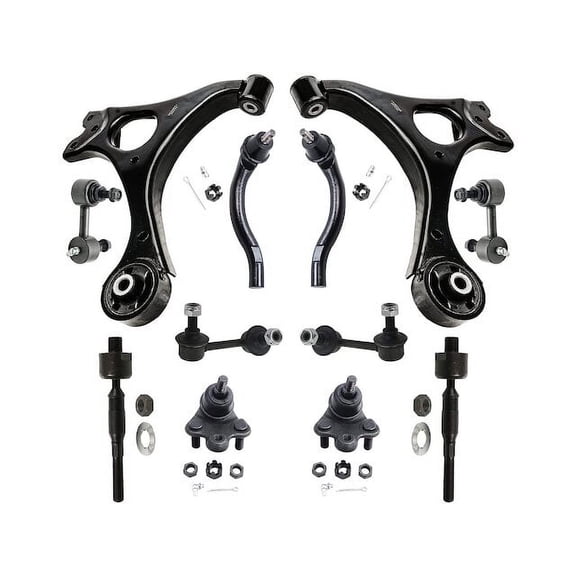 Front and Rear Control Arm Ball Joint Tie Rod and Sway Bar Link Kit - Compatible with 2006 - 2011 Honda Civic 2007 2008 2009 2010