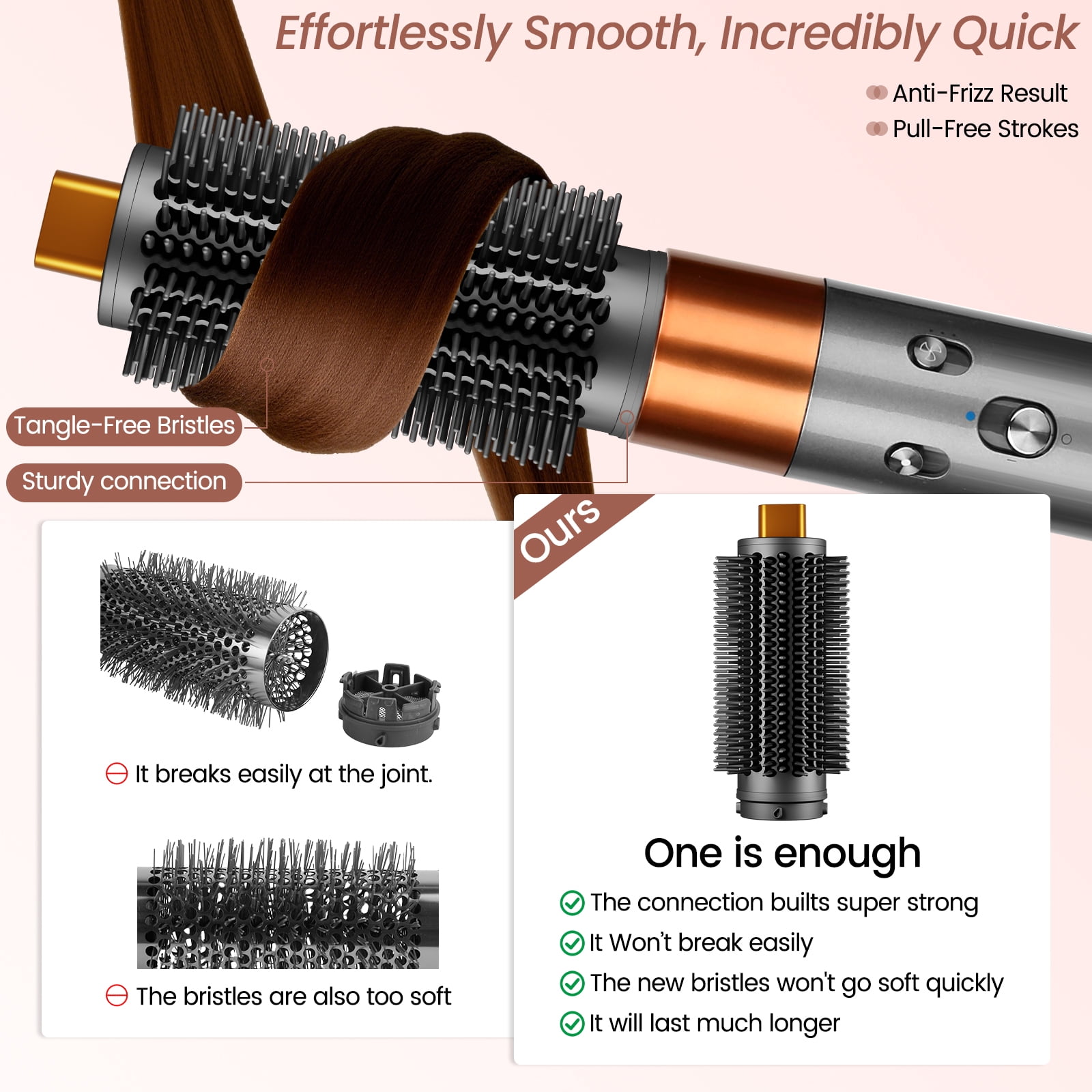 AFDD Round Volumizing Brush Attachments for Dyson Airwrap