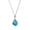 blue-topaz, variant on Solid 925 Sterling Silver Necklace For Women, Genuine Amethyst Faceted Pear Gemstone Unique Handcrafted February Birthstone Necklace