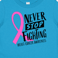thumbnail image 4 of Inktastic Never Stop Fighting Breast Cancer Awareness Boys or Girls Baby T-Shirt, 4 of 5
