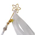thumbnail image 1 of Cat Ribbon Wand Beaded Bell Star Heart Cat Teaser Ribbon Cat Interactive Toy, 1 of 10