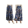 thumbnail image 3 of Hirigin Store Women Long Skirt, Elegant High Waisted Skirt Solid/Flower Print Summer Swing Skirt, 3 of 10