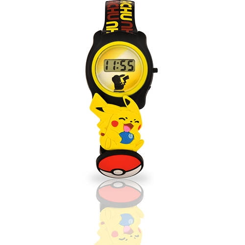 Pikachu Pokeball Boys LCD Watch with Slide-on Charms