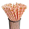 thumbnail image 1 of DPTALR Disposable Degradable Paper Straw Color Coated G Ilt Paper Drink Straw, 1 of 1
