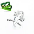 thumbnail image 3 of GKNET Multi-style Adjustable Star Heart Lip Ring Fake Labret Body Piercing Jewelry-Silver B, 3 of 9