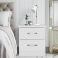 thumbnail image 6 of Pemberly Row Contemporary Faux Wood 2 Drawer Nightstand in White, 6 of 6