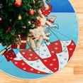 thumbnail image 5 of FMSHPON Christmas Santa Claus Beach Xmas Christmas Tree Skirt Stand Mat for Holiday Party Decoration Indoor Outdoor 36 inches, 5 of 6