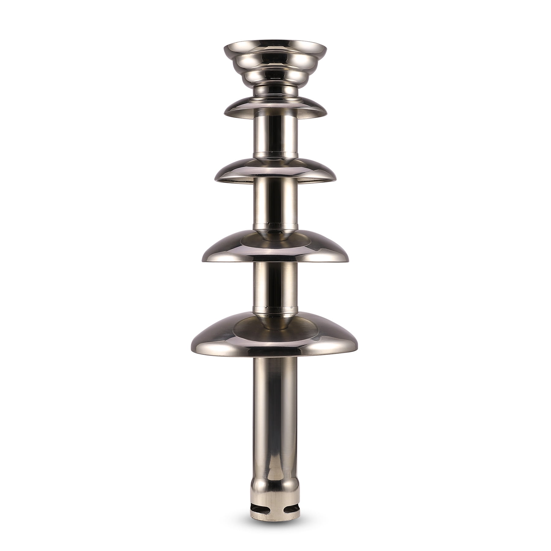 27.6" 5-Tier Heated Chocolate Fountain, Stainless Steel Construction w/Auto Temperature Control 86°- 230° F, for Up to 50 Guests
