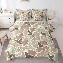 Castle Fairy Animal Mallard Bedding Comforter Set,Fishing And Hunting Full Bedding Set