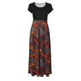 thumbnail image 5 of TIMIFIS Robes Maxi d'Halloween pour Femmes Manches Courtes Cosplay Fête Robe Évasée Vintage Horreur Citrouille Imprimée Bal Automne/hiver, 5 of 5