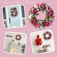 thumbnail image 3 of Artificial Tulip Wreath 15.7 inch, Multicolor Flowers Wreath for Front Door Decor, Christmas Wreath for Outside Indoor Wall Window (Diameter 15.7inch), 3 of 10