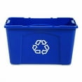 thumbnail image 2 of Stacking Recycle Bin, 18 gal, Polyethylene, Blue | Bundle of 2, 2 of 4