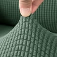 thumbnail image 5 of 2pcs Stretch Sofa Armrest Covers With Twist Pins, Spandex Jacquard Arm Covers For Chair Couch Sofa Non-slip Armchair Sofa Slipcover, Washable-Matcha green, 5 of 7