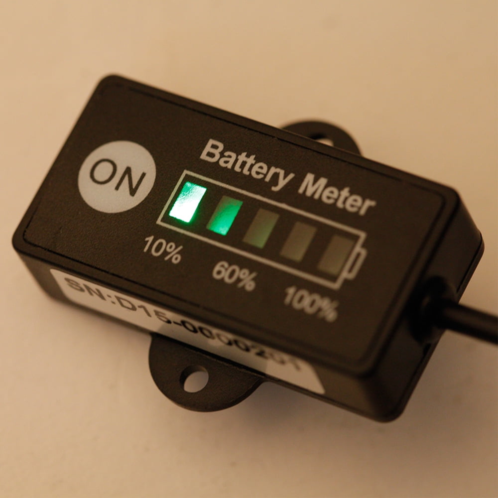 Jayron JR-BI005 Mini LED Battery Indicator Battery Fuel gauges for General 12V 24V Battery Lead Acid Battery 