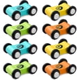 thumbnail image 1 of Mini coche de madera de 8 piezas, coche de carreras de madera para niños, pista de madera colorida, juguete con rampa, coche de repuesto, juegos de vehículos de juguete, 1 of 5
