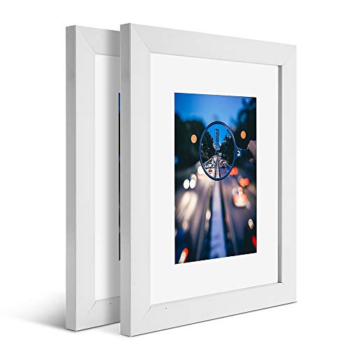 iDecorlife Newly Upgraded 8x10 White Picture Frames 2PCs ExtraThick