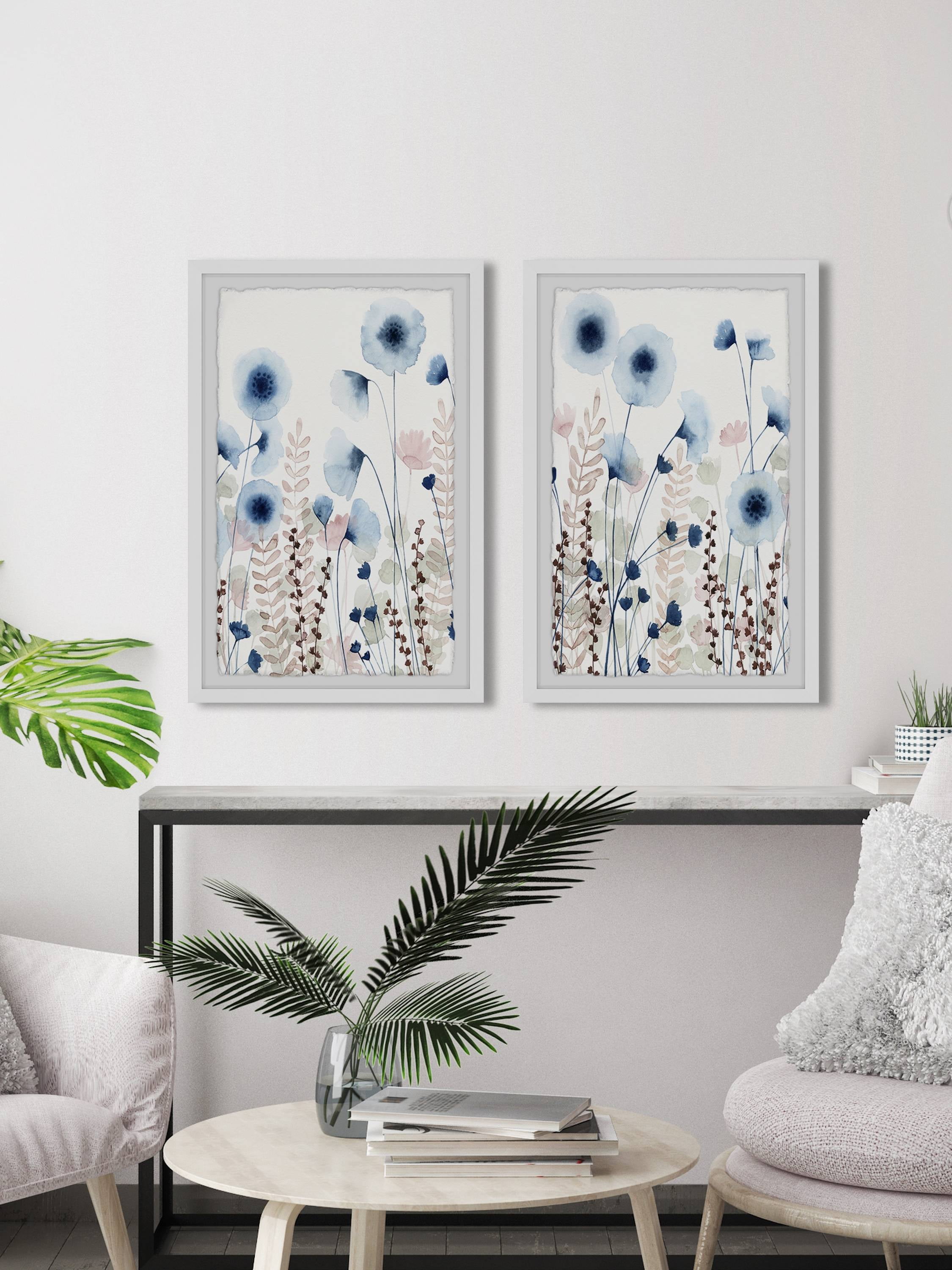 Marmont Hill Sweet Flower Field Iii Diptych, Art Prints, 24.00" x 1.50"