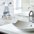 thumbnail image 5 of Yayeee Kitchen Hanging Hand Towels Set of 2 with Loop Bathroom Absorbent Tie Towel, Winter Village Serenity, 5 of 7