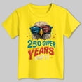 thumbnail image 4 of CAICJ98 Vintage 250 Years American 1776-2026 250th Birthday USA Boys Girls T Shirts (Yellow,5-6 Years), 4 of 5