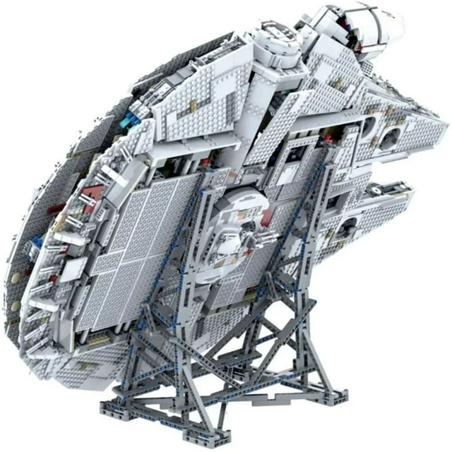 Support d'Exposition Vertical Kyglaring Remis à Neuf pour Modèle de Blocs de Construction Lego Ultimate Millennium Falcon 75192 (409 Pcs, Sans Ensemble Lego)