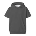 thumbnail image 3 of CONZONE Toddler Boys Hoodies Short Sleeve Hooded Sweatshirts with Pocket Fall Pullover Boys Clothes Size 4-5 Years, 3 of 8