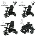 thumbnail image 5 of AILEEKISS 8-in-1 Kids Tricycle with Parental Bar, Folding Ride Trike for Child 1-6 Years, Black, 5 of 10