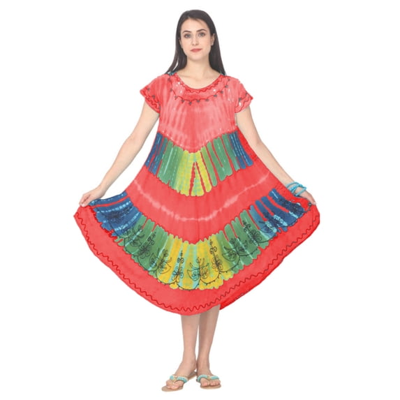 Women's Summer Casual Rasta Sundress Pefect for Beach, Outing, Summer, Coverup