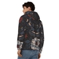 thumbnail image 4 of Honeii Midnight Butterfly Floral Dream Print Hoodies for Men, Pullover & Full Zip, Breathable Zip up Hoodie, Sweatshirt-Medium, 4 of 5
