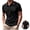 Black, variant on FOPSUFGWFO Men Polo Shirts Casual Breathable Short Sleeve Golf Shorts With Pocket Classic Fit Soft Daily Wear Blouses For Male Sports Hiking Royal Blue 2XL
